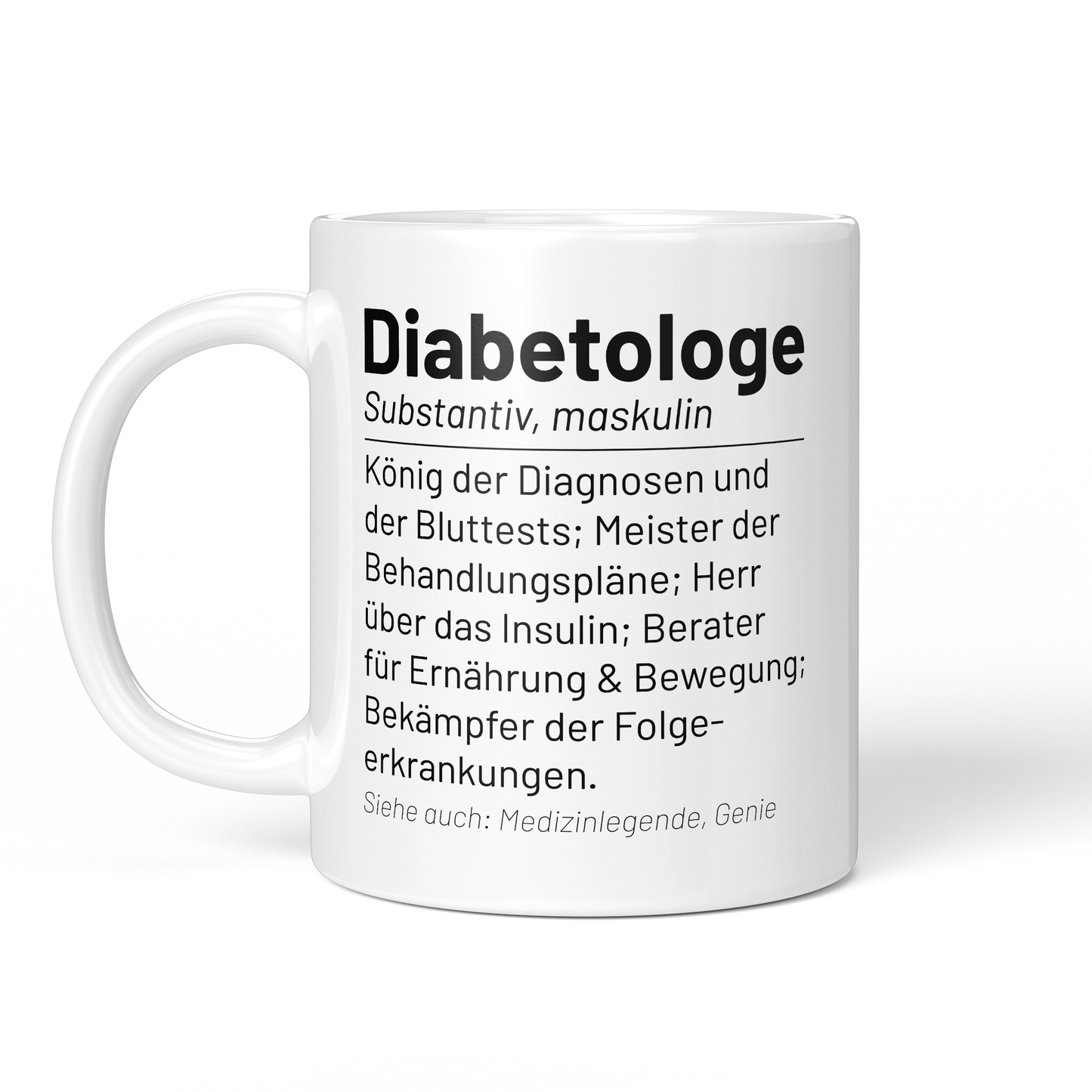 CupHaven® Diabetologie Tasse - Wörterbuch "Diabetologe" - Geschenk für Diabetologen und Diabetologinnen