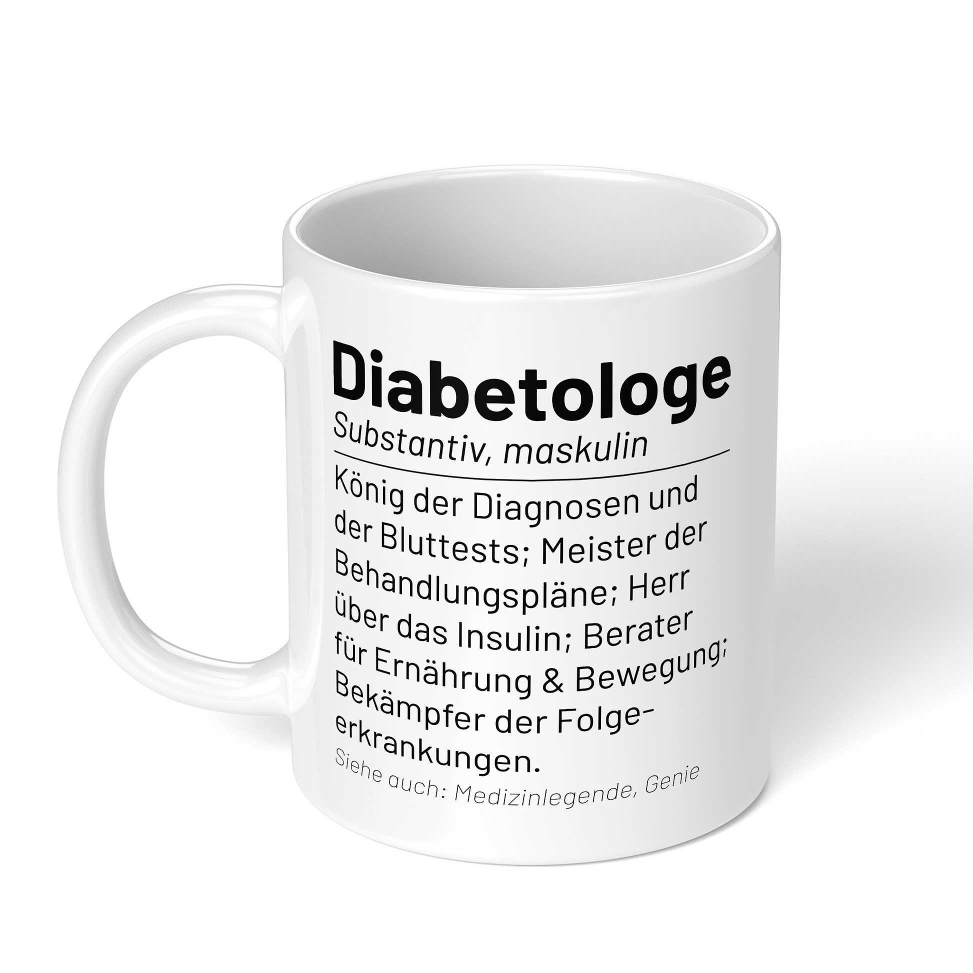 CupHaven® Diabetologie Tasse - Wörterbuch "Diabetologe" - Geschenk für Diabetologen und Diabetologinnen