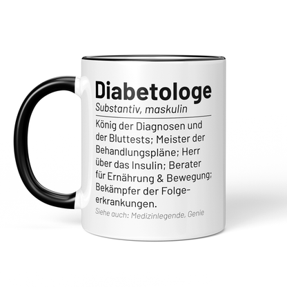 CupHaven® Diabetologie Tasse - Wörterbuch "Diabetologe" - Geschenk für Diabetologen und Diabetologinnen