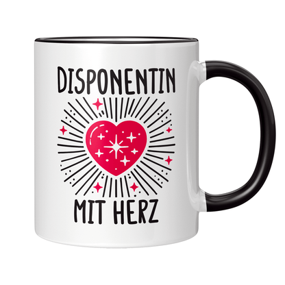Disponent Tasse - Disponentin mit Herz (Disposition, Geschenk)