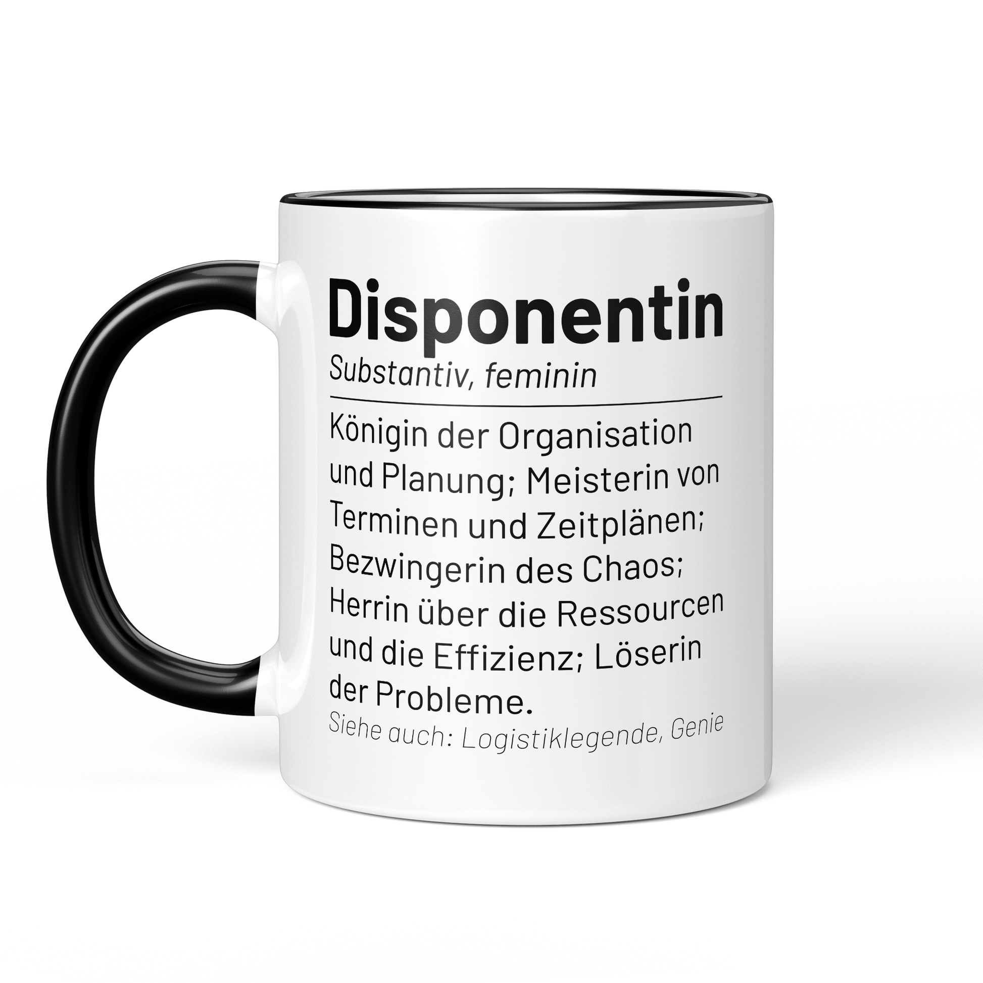 CupHaven® Disponent Tasse - Wörterbuch "Disponentin" - Geschenk für Disponenten und Disponentinnen