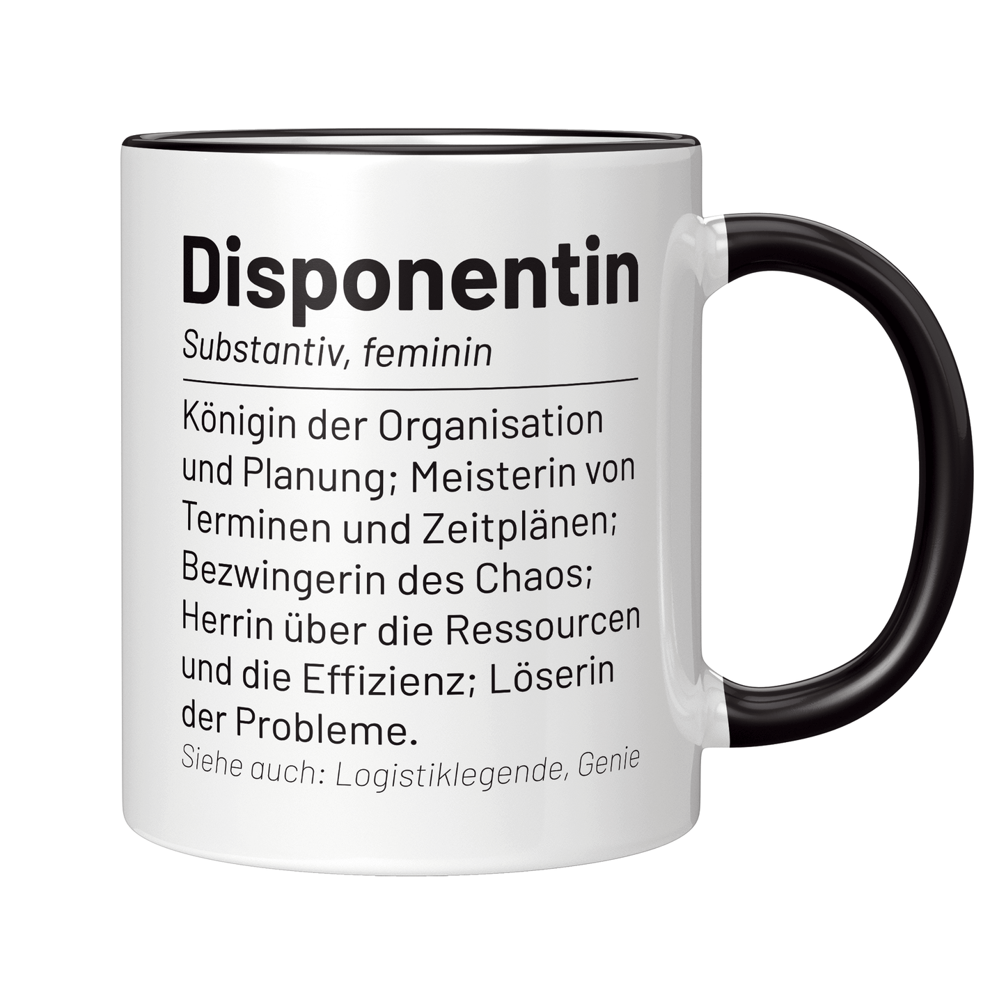 Disponent Tasse - Wörterbuch "Disponentin" (Disposition, Geschenk)