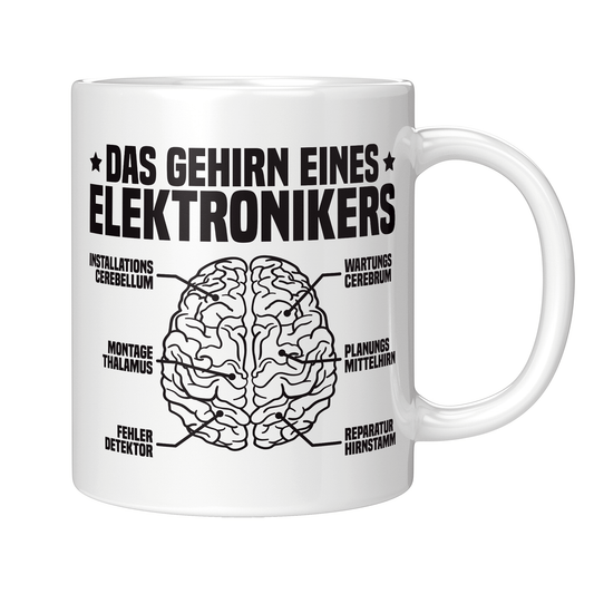 Elektroniker Tasse - Das Gehirn eines Elektronikers (Elektronikerin, Geschenk)