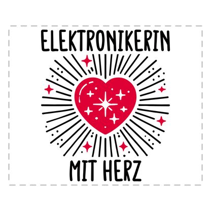 Elektroniker Tasse - Elektronikerin mit Herz (Geschenk)