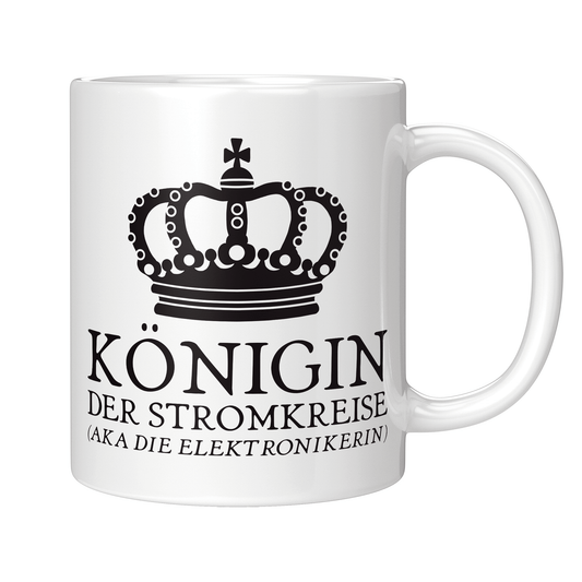 Elektroniker Tasse - Königin der Stromkreise aka die Elektronikerin (Elektronik, Geschenk)