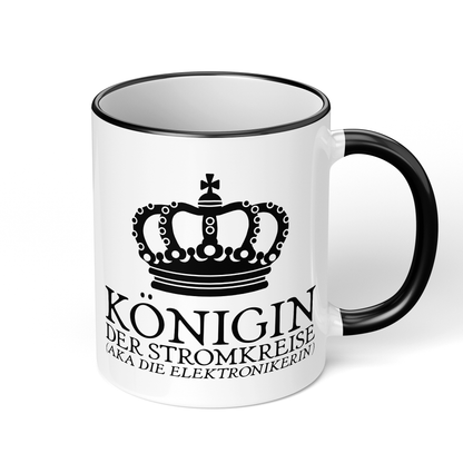 CupHaven® Elektroniker Tasse - Königin der Stromkreise (aka die Elektronikerin) - Geschenk für Elektroniker und Elektronikerinnen
