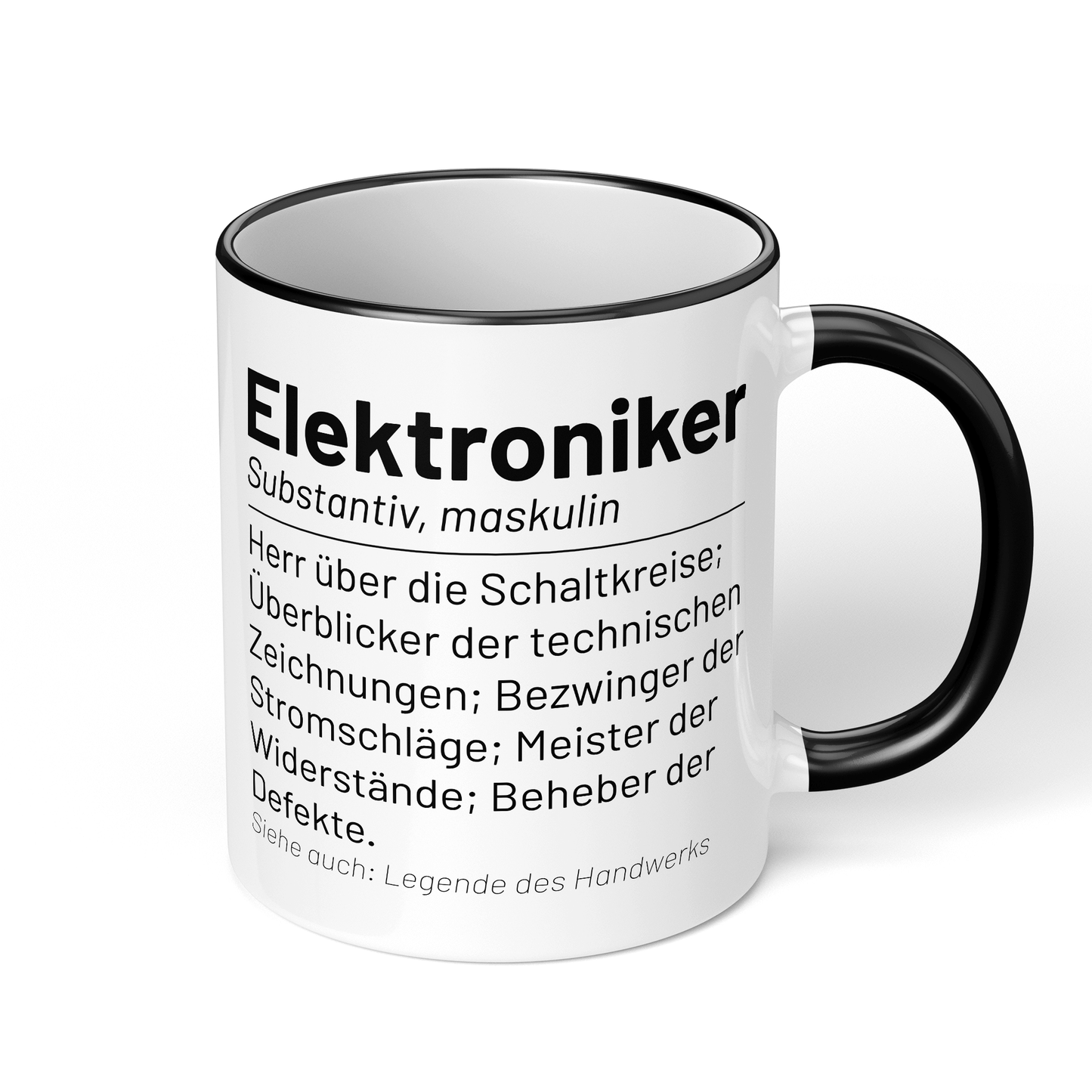CupHaven® Elektroniker Tasse - Wörterbuch "Elektroniker" - Geschenk für Elektroniker und Elektronikerinnen