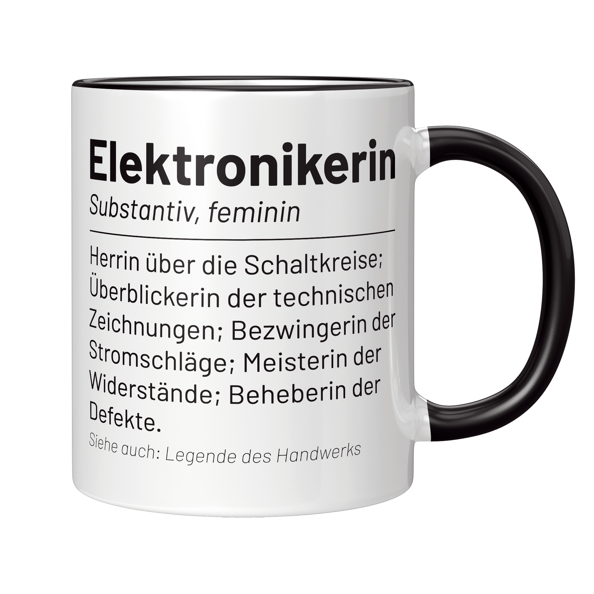 Elektroniker Tasse - Wörterbuch "Elektronikerin" (Geschenk)
