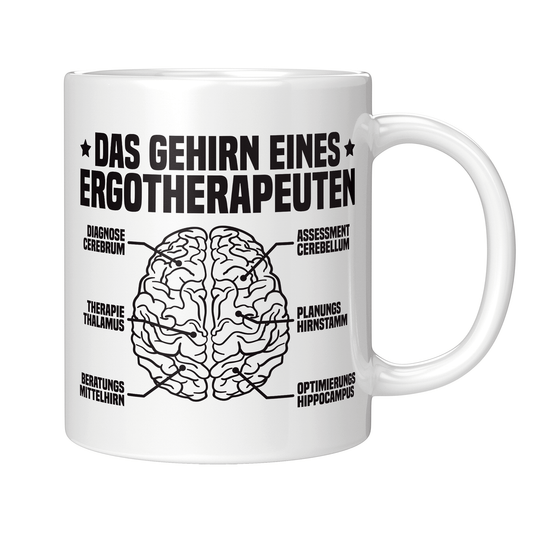 Ergotherapie Tasse - Das Gehirn eines Ergotherapeuten (Ergotherapeutin, Geschenk)
