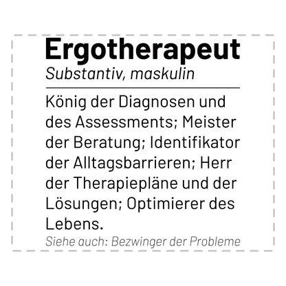 Ergotherapie Tasse - Wörterbuch "Ergotherapeut" (Ergotherapeutin, Geschenk)