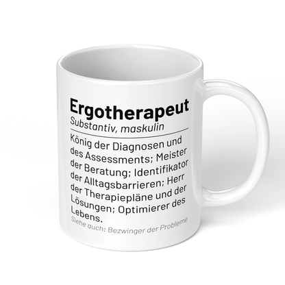 CupHaven® Ergotherapie Tasse - Wörterbuch "Ergotherapeut" - Geschenk für Ergotherapeuten und Ergotherapeutinnen