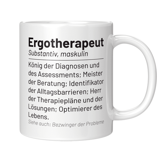 Ergotherapie Tasse - Wörterbuch "Ergotherapeut" (Ergotherapeutin, Geschenk)