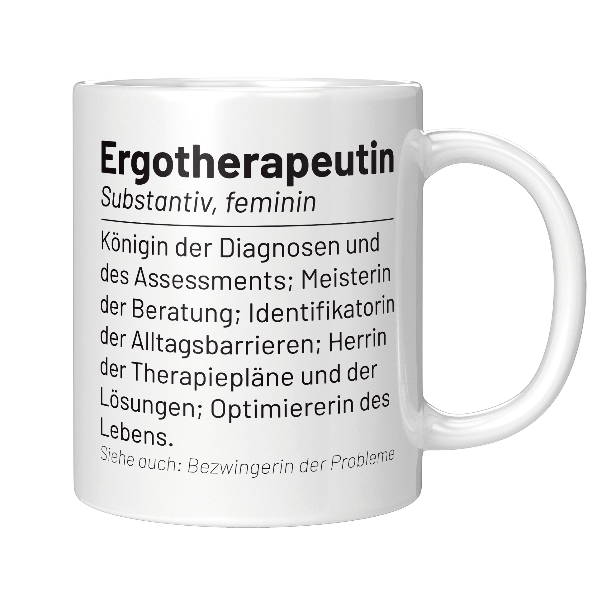Ergotherapie Tasse - Wörterbuch "Ergotherapeutin" (Ergotherapeut, Geschenk)