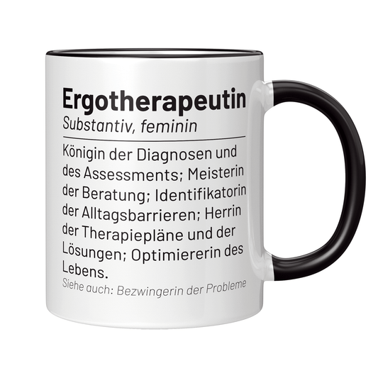 Ergotherapie Tasse - Wörterbuch "Ergotherapeutin" (Ergotherapeut, Geschenk)