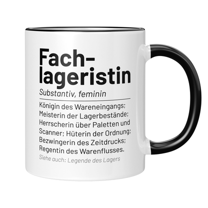 CupHaven® Fachlagerist Tasse - Wörterbuch "Fachlageristin" - Geschenk für Fachlageristen und Fachlageristinnen