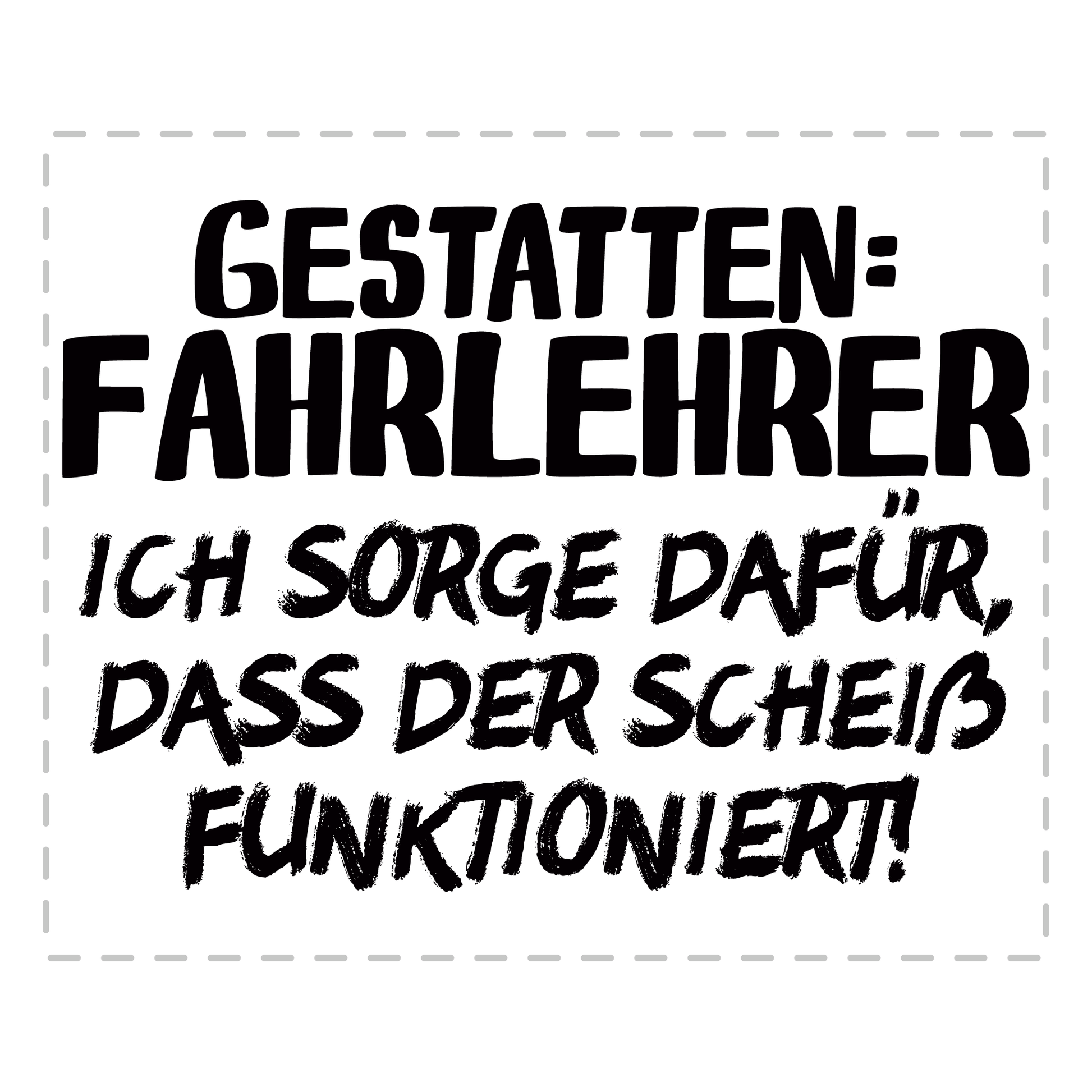Fahrlehrer Tasse - Gestatten: Fahrlehrer (Fahrschule, Fahrlehrerin, Geschenk)