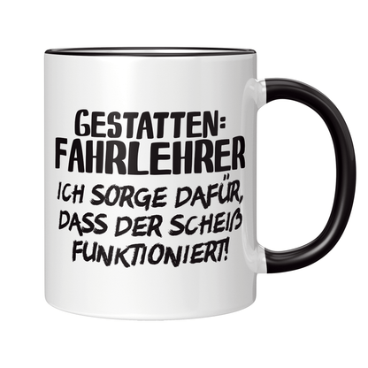 Fahrlehrer Tasse - Gestatten: Fahrlehrer (Fahrschule, Fahrlehrerin, Geschenk)