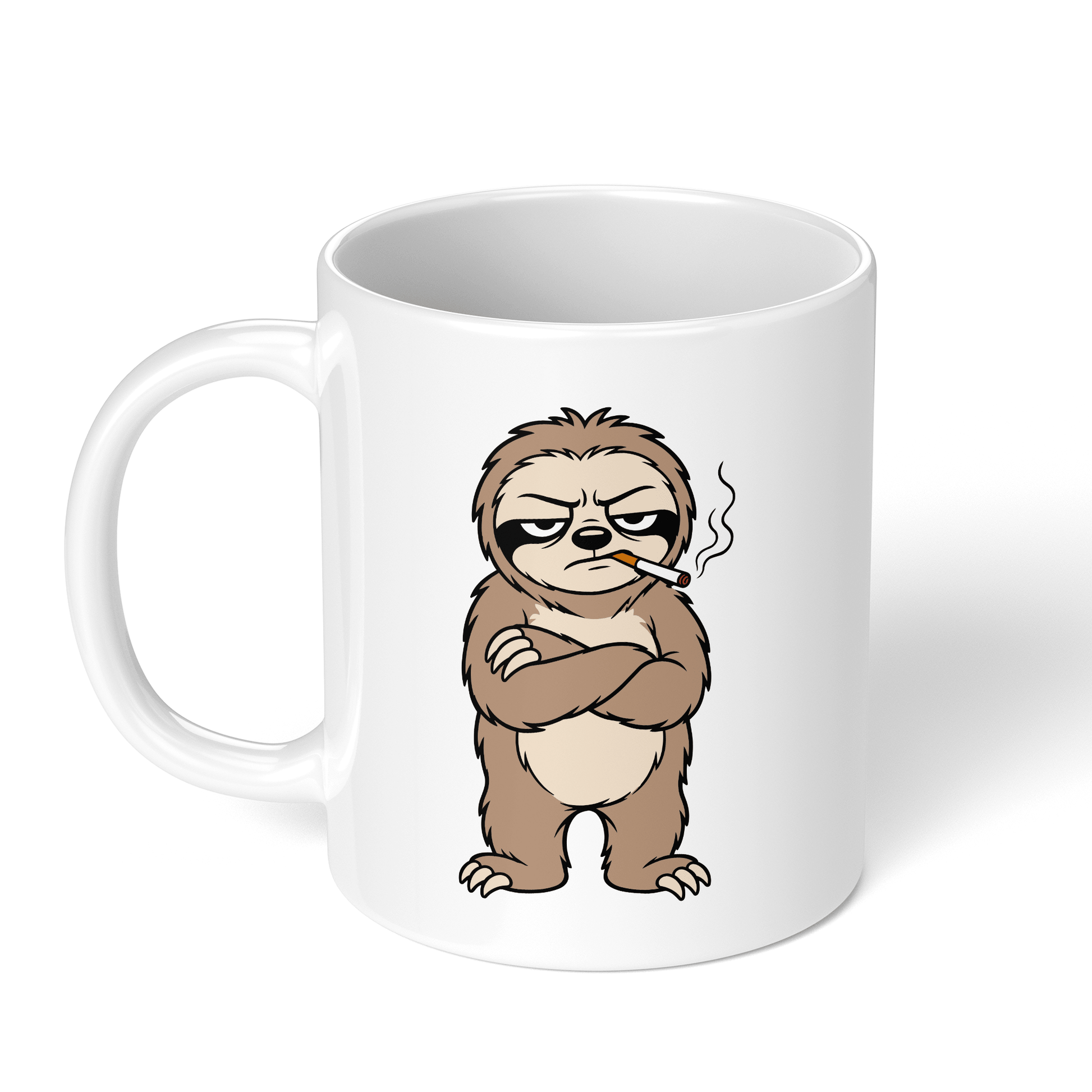 CupHaven® Faultier Tasse - Genervtes Faultier - Geschenk für Faultier-Liebhaber