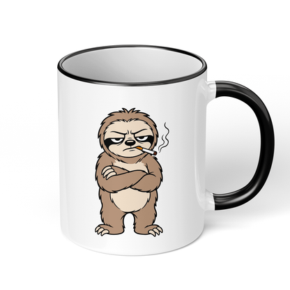 CupHaven® Faultier Tasse - Genervtes Faultier - Geschenk für Faultier-Liebhaber