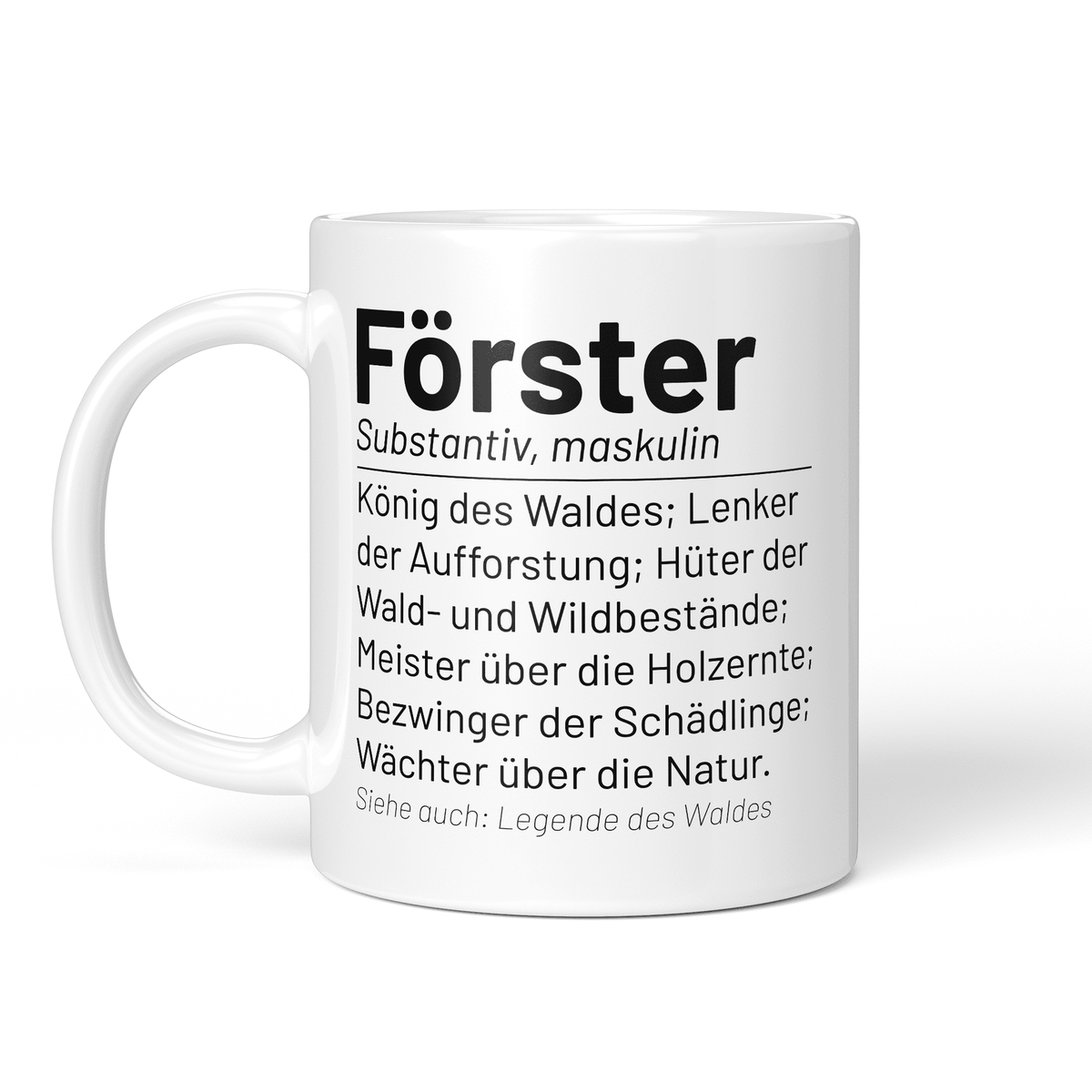 CupHaven® Förster Tasse - Wörterbuch "Förster" - Geschenk für Förster