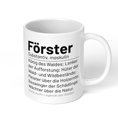 CupHaven® Förster Tasse - Wörterbuch "Förster" - Geschenk für Förster