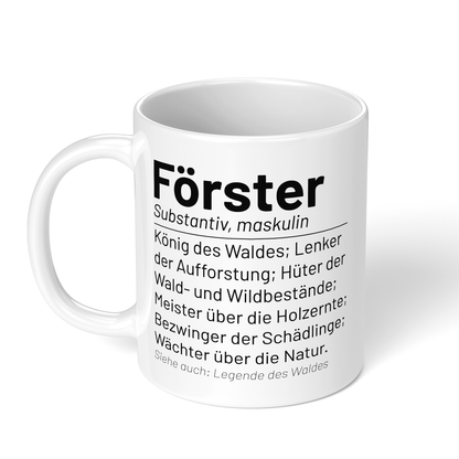 CupHaven® Förster Tasse - Wörterbuch "Förster" - Geschenk für Förster