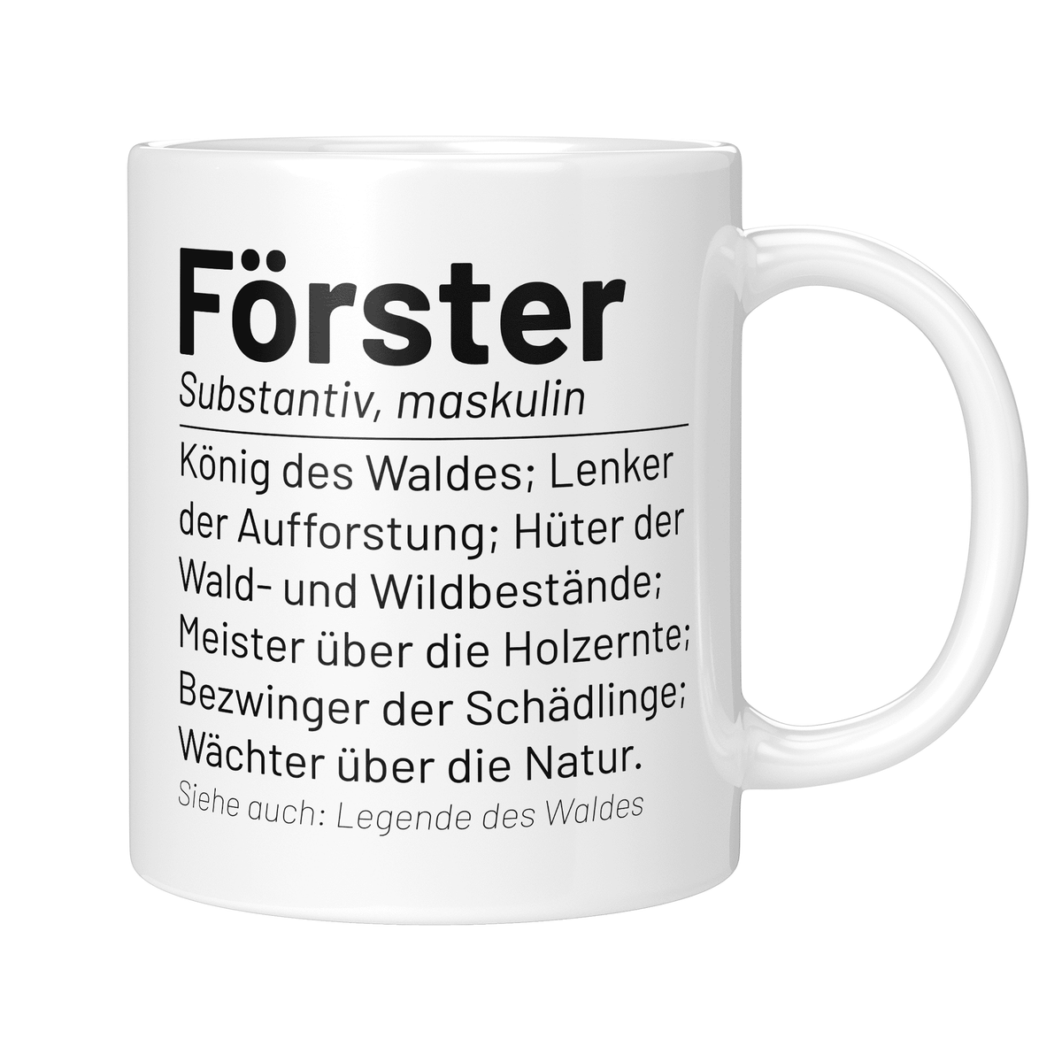 CupHaven® Förster Tasse - Wörterbuch "Förster" - Geschenk für Förster