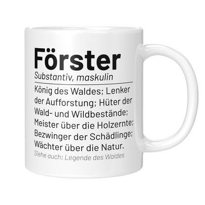 CupHaven® Förster Tasse - Wörterbuch "Förster" - Geschenk für Förster