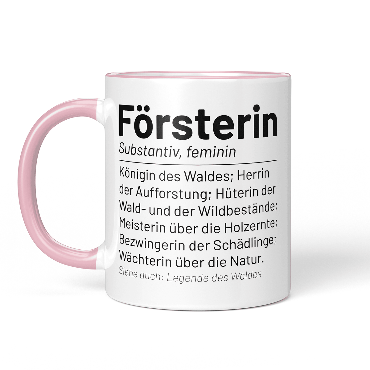 CupHaven® Förster Tasse - Wörterbuch "Försterin" - Geschenk für Försterinnen