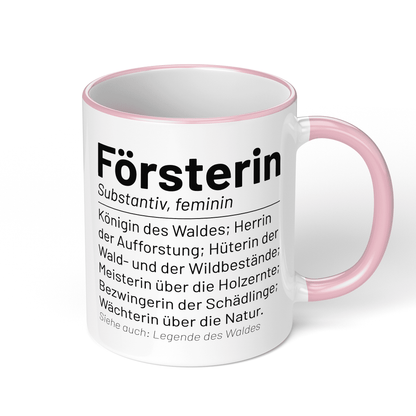 CupHaven® Förster Tasse - Wörterbuch "Försterin" - Geschenk für Försterinnen