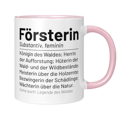 CupHaven® Förster Tasse - Wörterbuch "Försterin" - Geschenk für Försterinnen