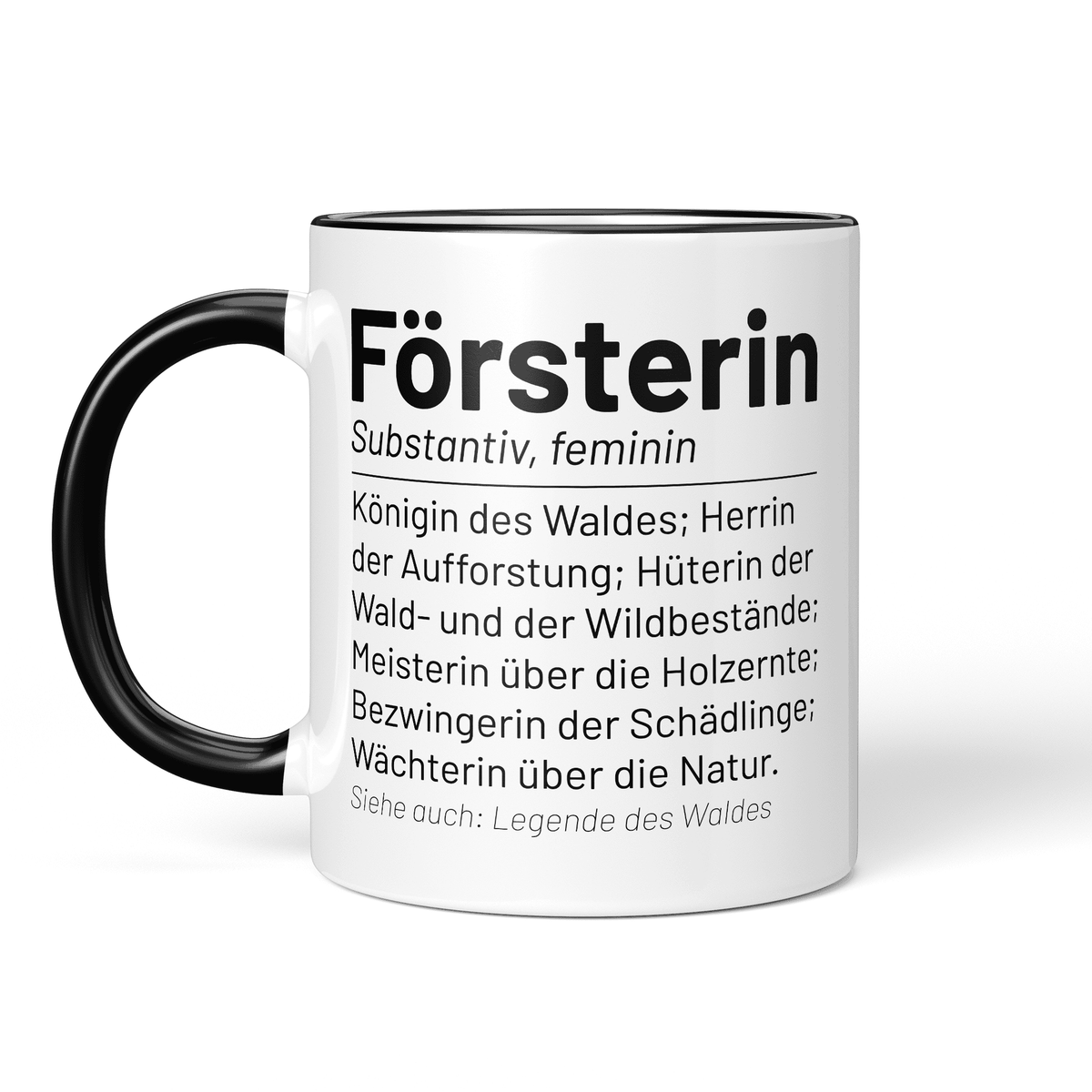 CupHaven® Förster Tasse - Wörterbuch "Försterin" - Geschenk für Försterinnen