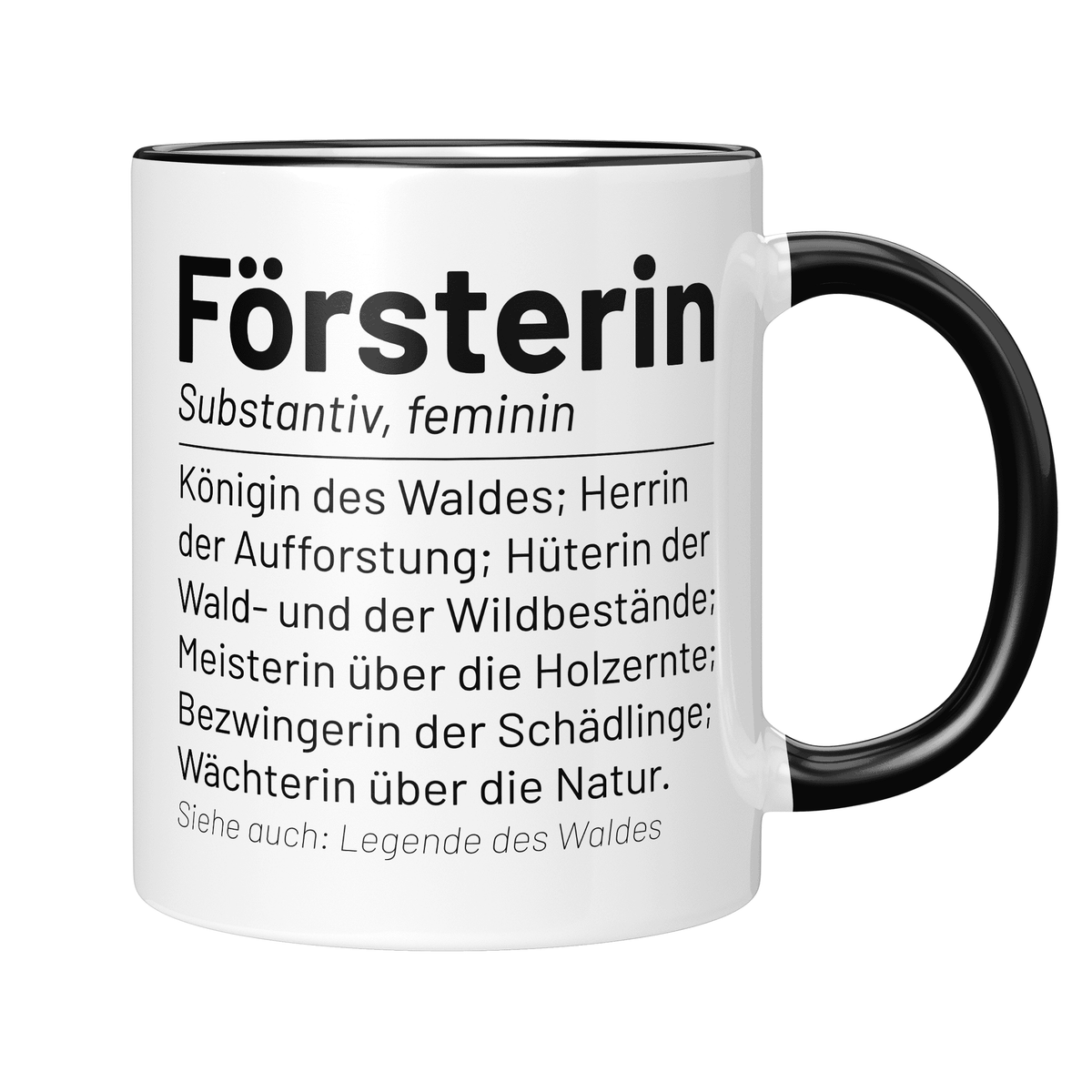 CupHaven® Förster Tasse - Wörterbuch "Försterin" - Geschenk für Försterinnen