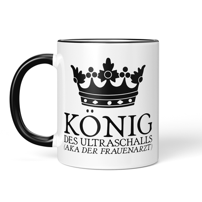CupHaven® Frauenarzt Tasse - König des Ultraschalls (aka der Frauenarzt) - Geschenk für Frauenärzte, Gynäkologen und die Gynäkologie