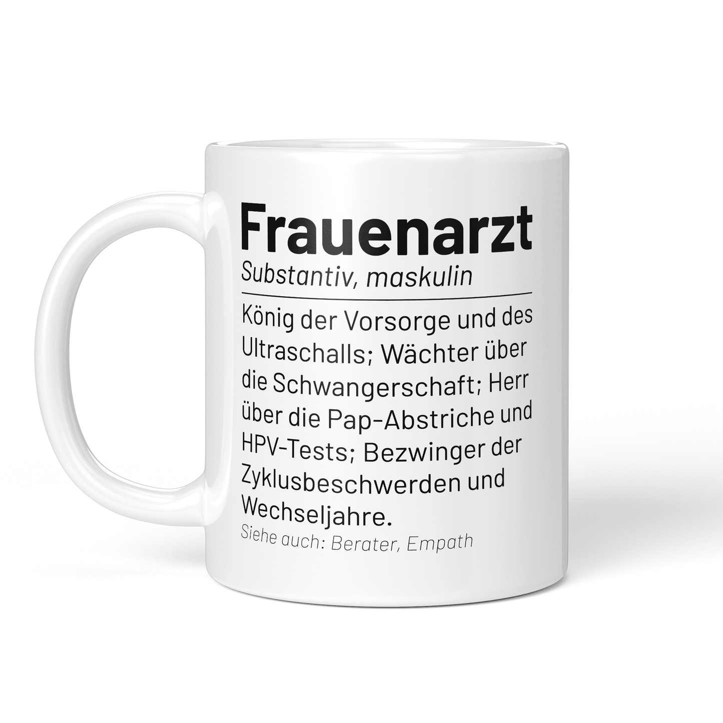 CupHaven® Frauenarzt Tasse - Wörterbuch "Frauenarzt" - Geschenk für Frauenärzte, Gynäkologen und die Gynäkologie