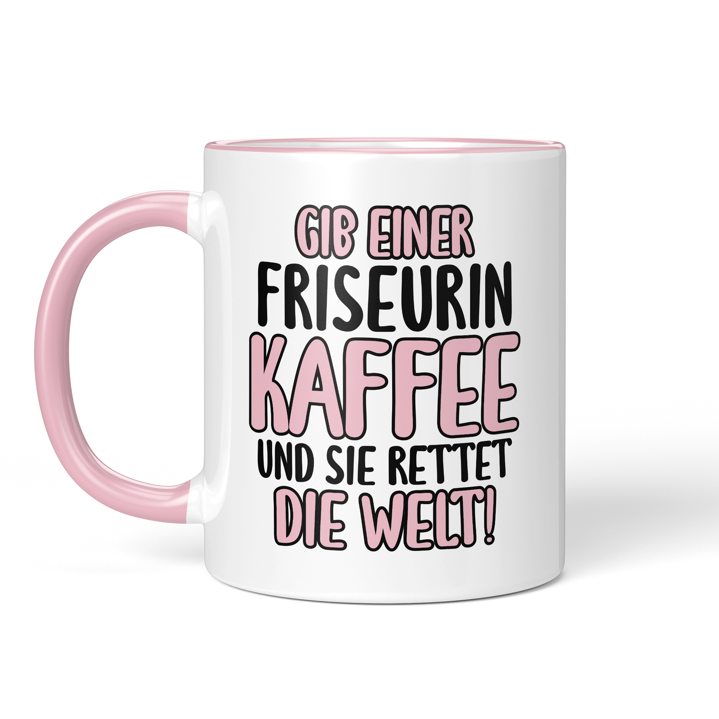 CupHaven® Friseur Tasse - Gib einer Friseurin Kaffee und sie rettet die Welt! - Geschenk für Friseurinnen und Friseure