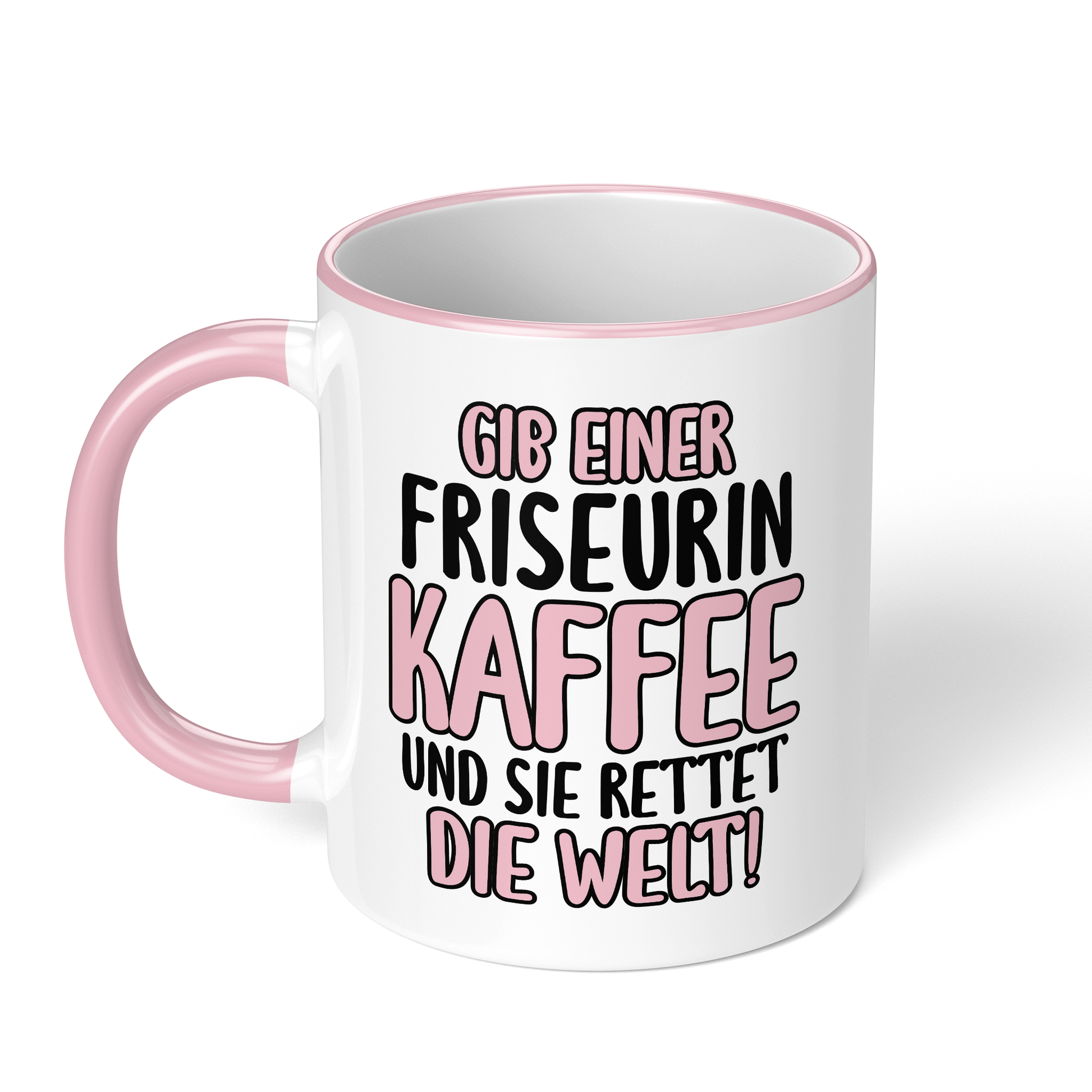 CupHaven® Friseur Tasse - Gib einer Friseurin Kaffee und sie rettet die Welt! - Geschenk für Friseurinnen und Friseure