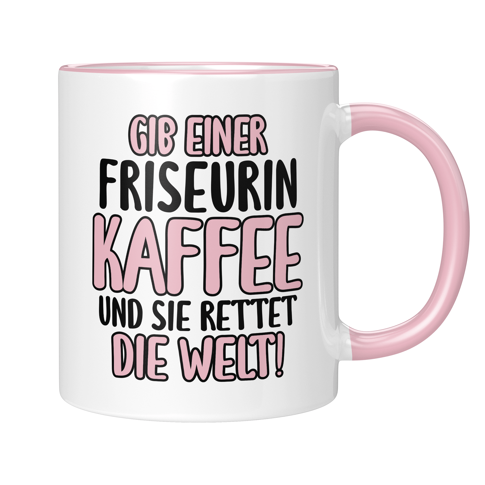 CupHaven® Friseur Tasse - Gib einer Friseurin Kaffee und sie rettet die Welt! - Geschenk für Friseurinnen und Friseure