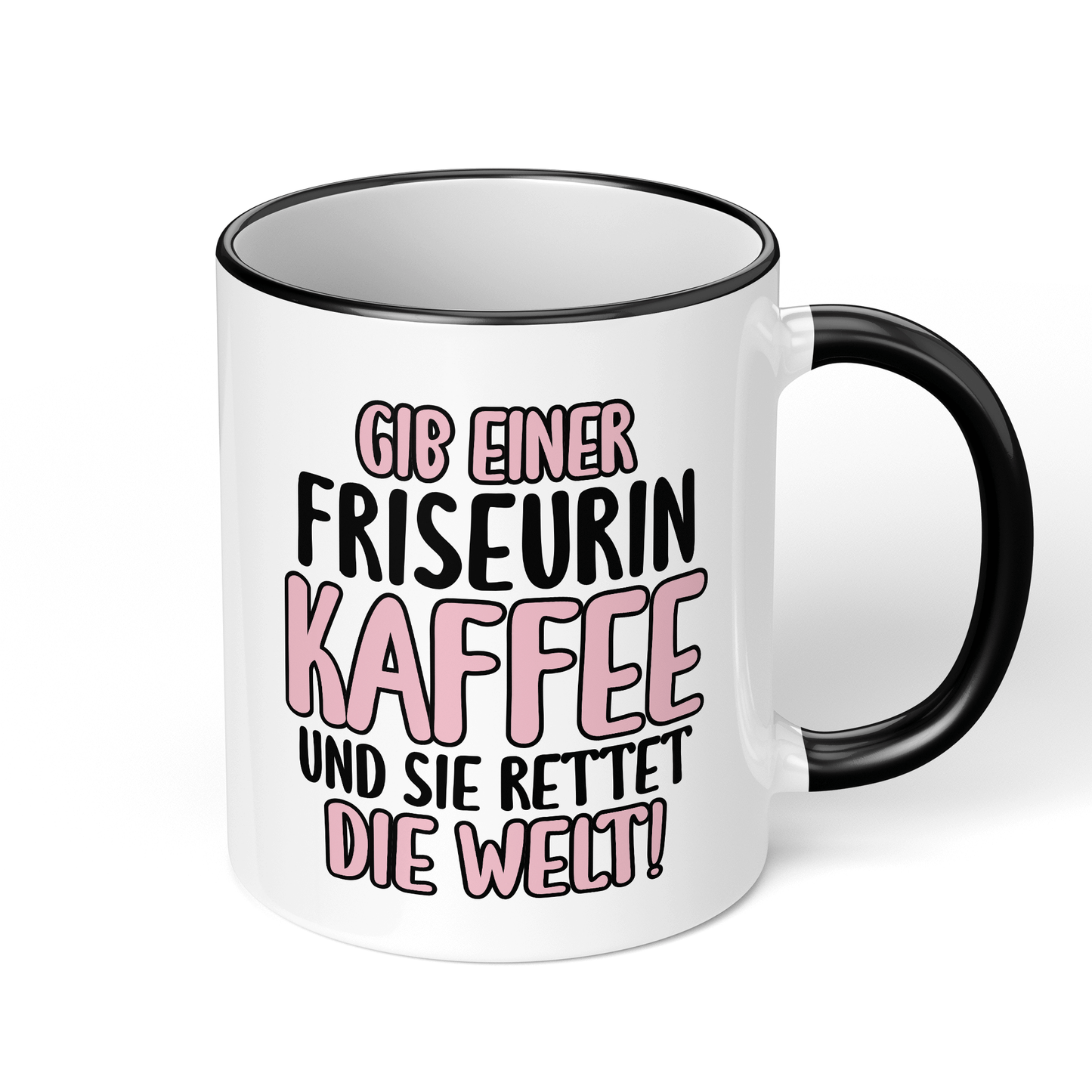 CupHaven® Friseur Tasse - Gib einer Friseurin Kaffee und sie rettet die Welt! - Geschenk für Friseurinnen und Friseure