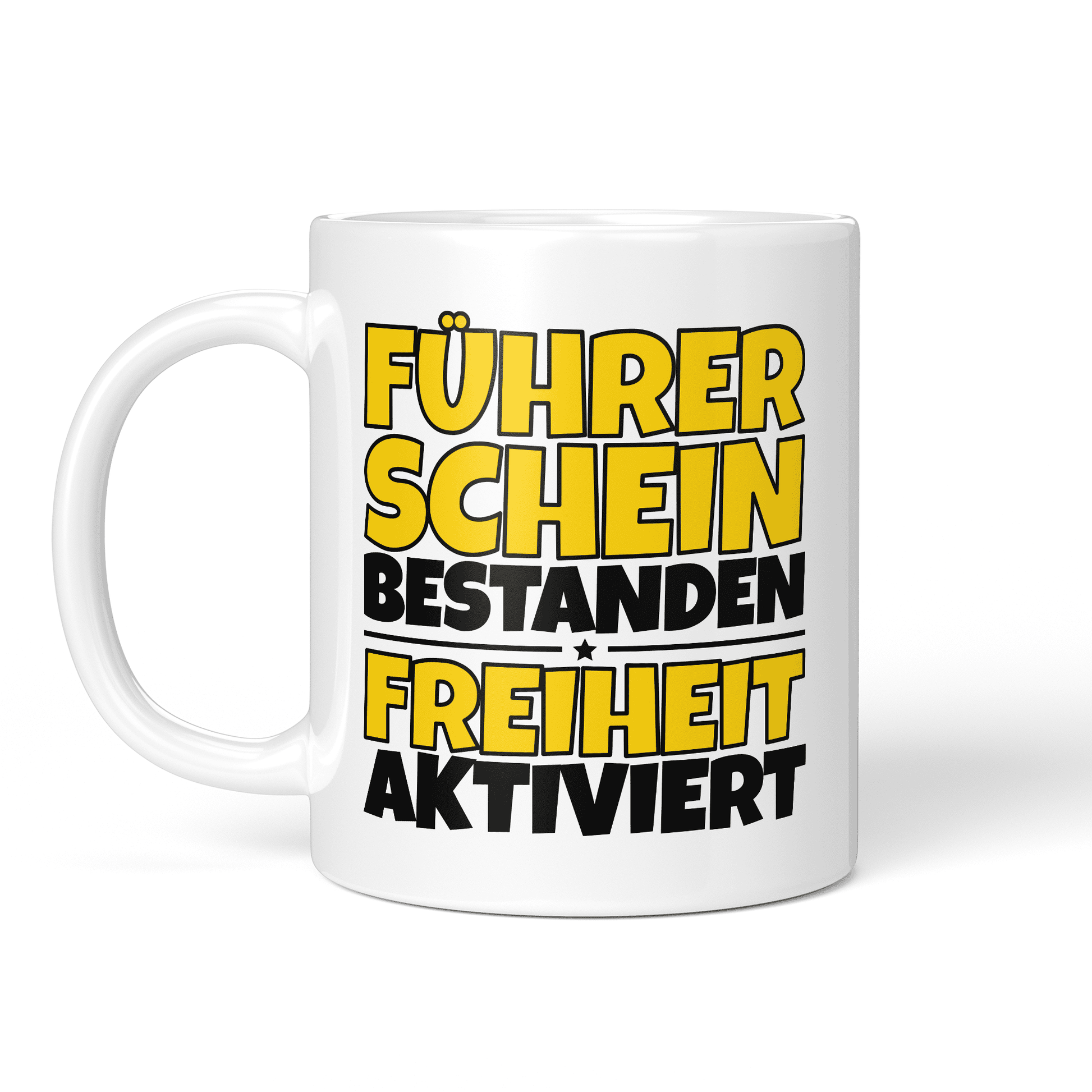 CupHaven® Führerschein Bestanden Tasse - Führerschein bestanden - Freiheit aktiviert - Geschenk zur bestandenen Fahrprüfung