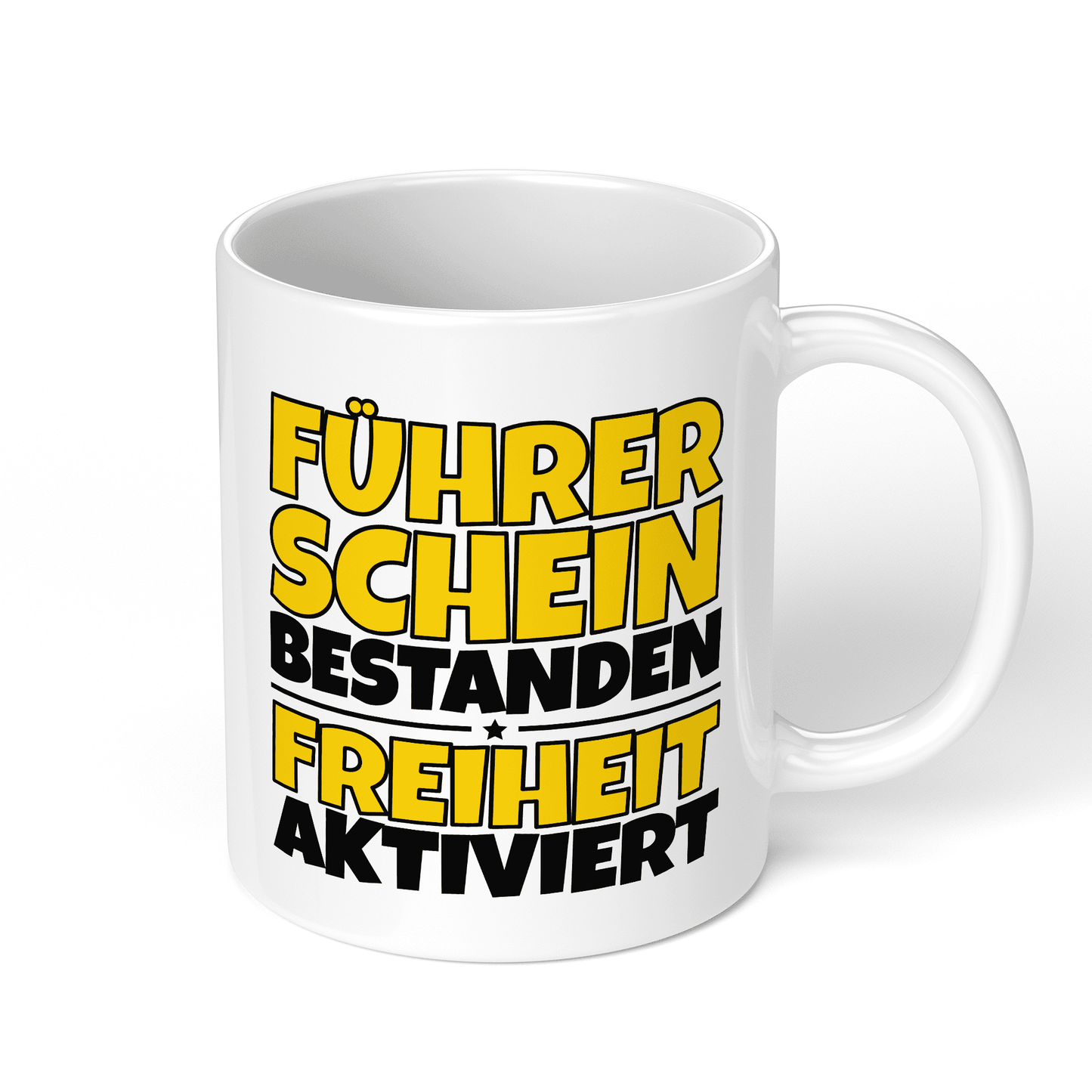 CupHaven® Führerschein Bestanden Tasse - Führerschein bestanden - Freiheit aktiviert - Geschenk zur bestandenen Fahrprüfung