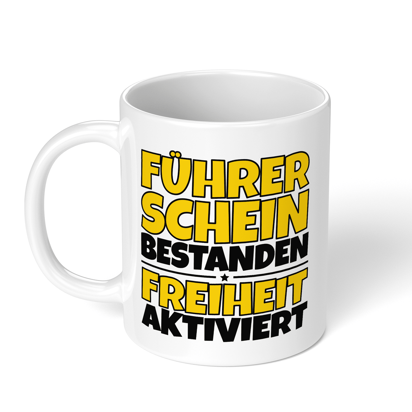 CupHaven® Führerschein Bestanden Tasse - Führerschein bestanden - Freiheit aktiviert - Geschenk zur bestandenen Fahrprüfung