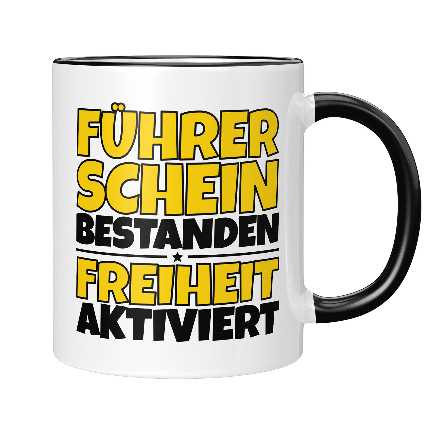 CupHaven® Führerschein Bestanden Tasse - Führerschein bestanden - Freiheit aktiviert - Geschenk zur bestandenen Fahrprüfung