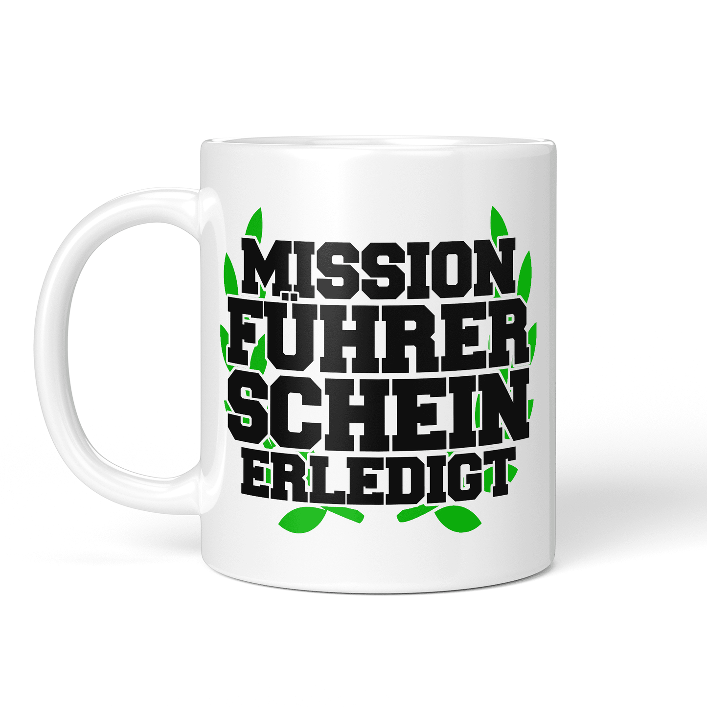 CupHaven® Führerschein Bestanden Tasse - Mission "Führerschein" erledigt - Geschenk zur bestandenen Fahrprüfung