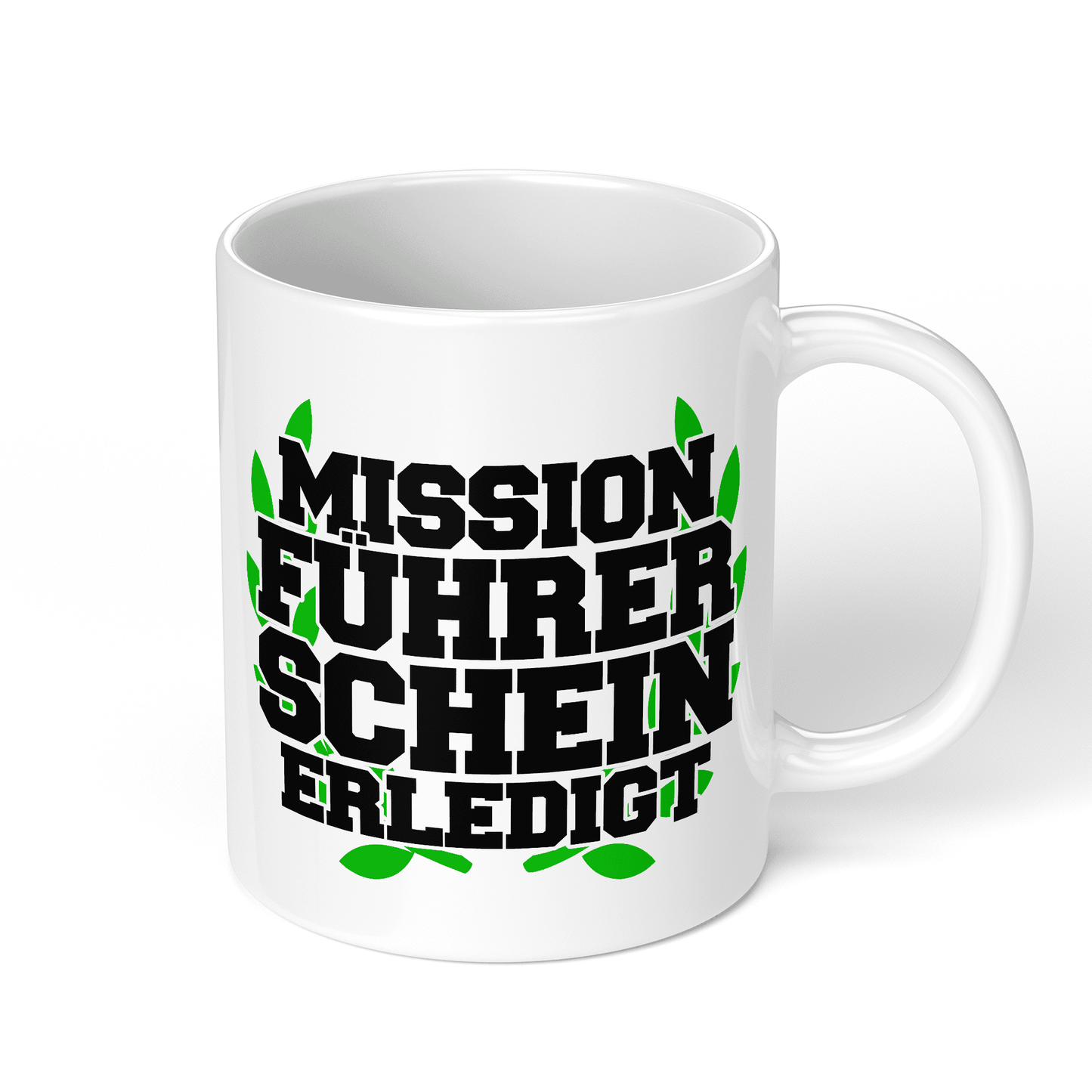 CupHaven® Führerschein Bestanden Tasse - Mission "Führerschein" erledigt - Geschenk zur bestandenen Fahrprüfung