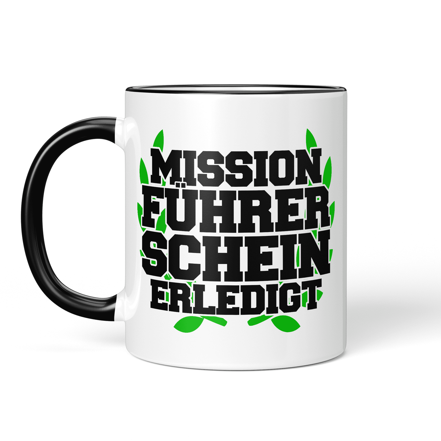 CupHaven® Führerschein Bestanden Tasse - Mission "Führerschein" erledigt - Geschenk zur bestandenen Fahrprüfung