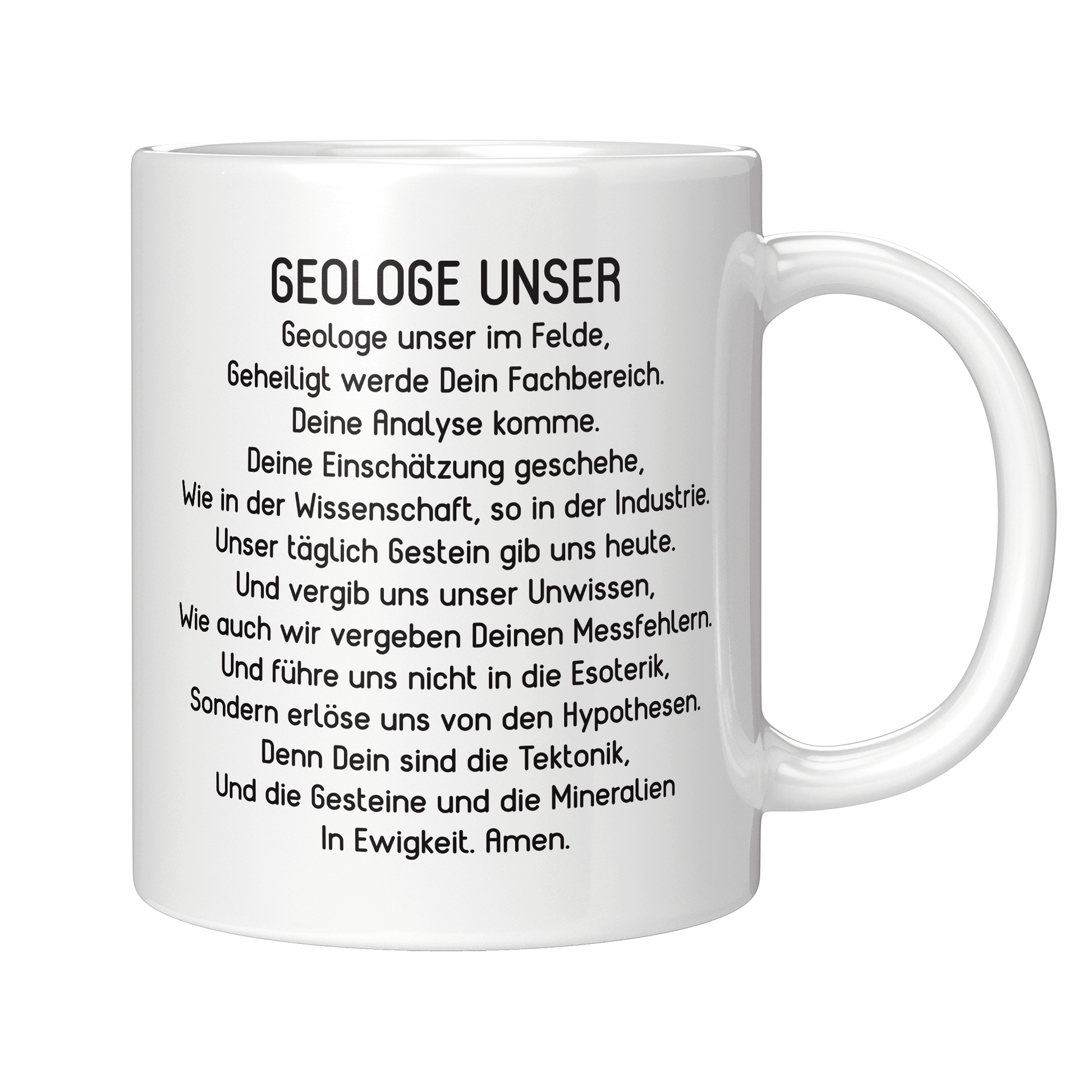 Geologie Tasse - "Geologe Unser"-Gebet (Geologin, Geschenk)