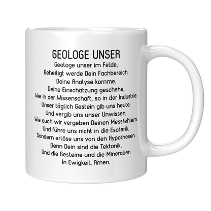 Geologie Tasse - "Geologe Unser"-Gebet (Geologin, Geschenk)