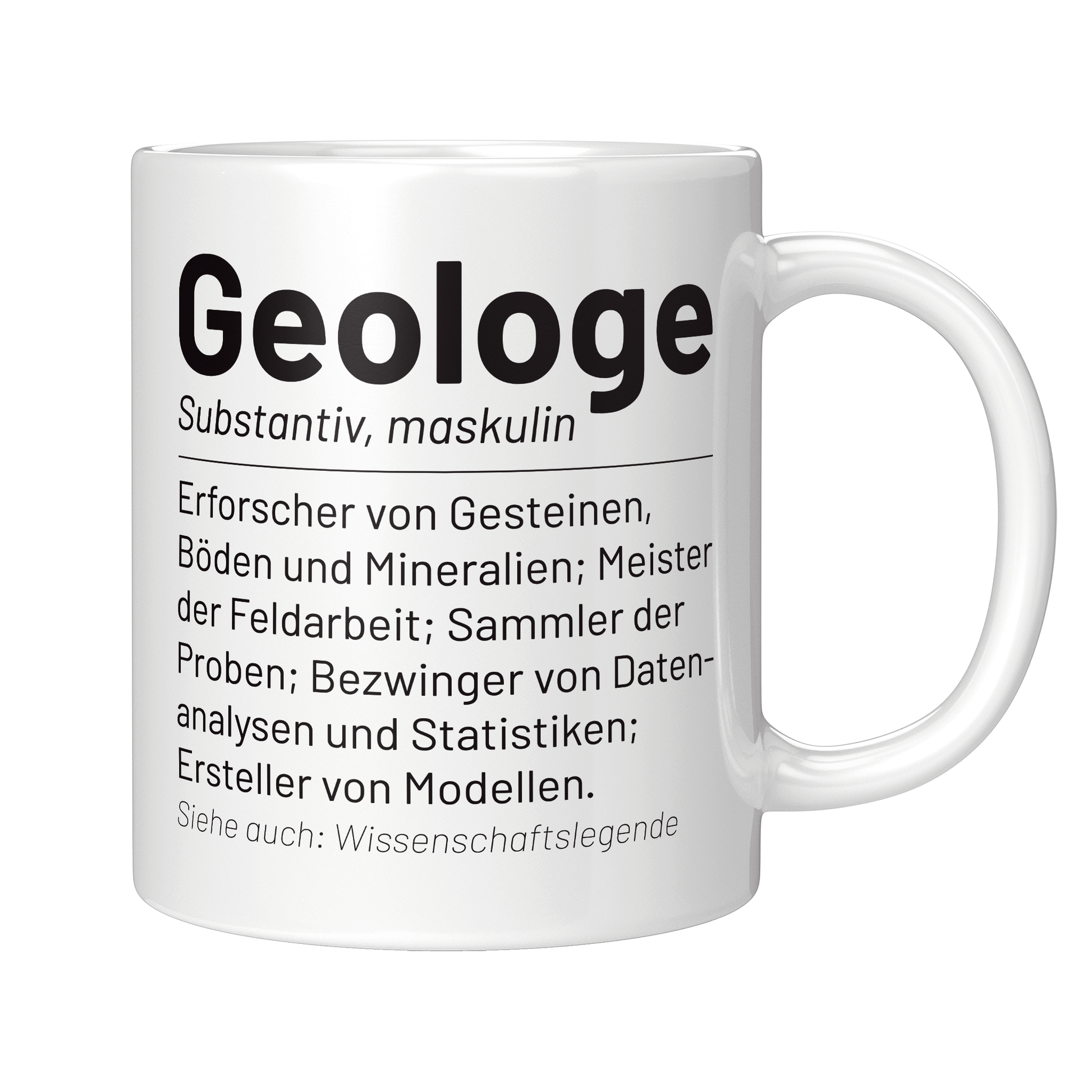Geologie Tasse - Wörterbuch "Geologe" (Geologin, Geschenk)
