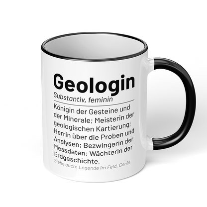CupHaven® Geologie Tasse - Wörterbuch "Geologin" - Geschenk für Geologen und Geologinnen